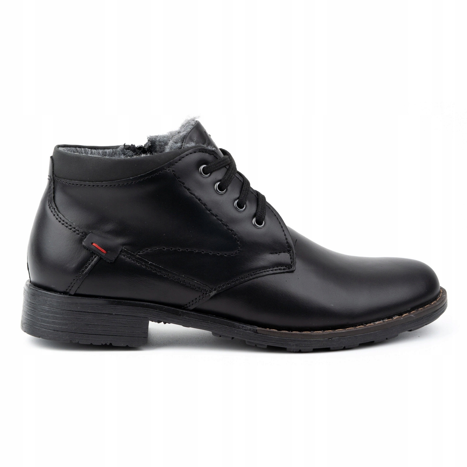 Polbut Buty skóra zimowe męskie C16SOFT Czarne 40