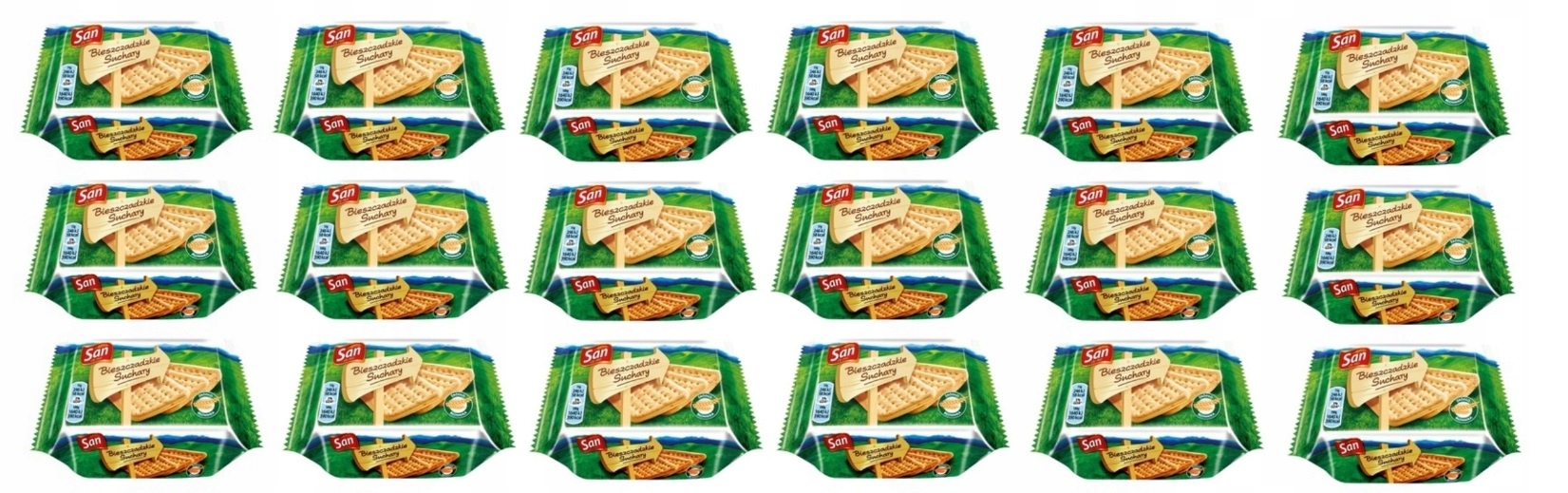 Levně 18 x 90 g San Suchary Bieszczadzkie, Půlka Kartonu