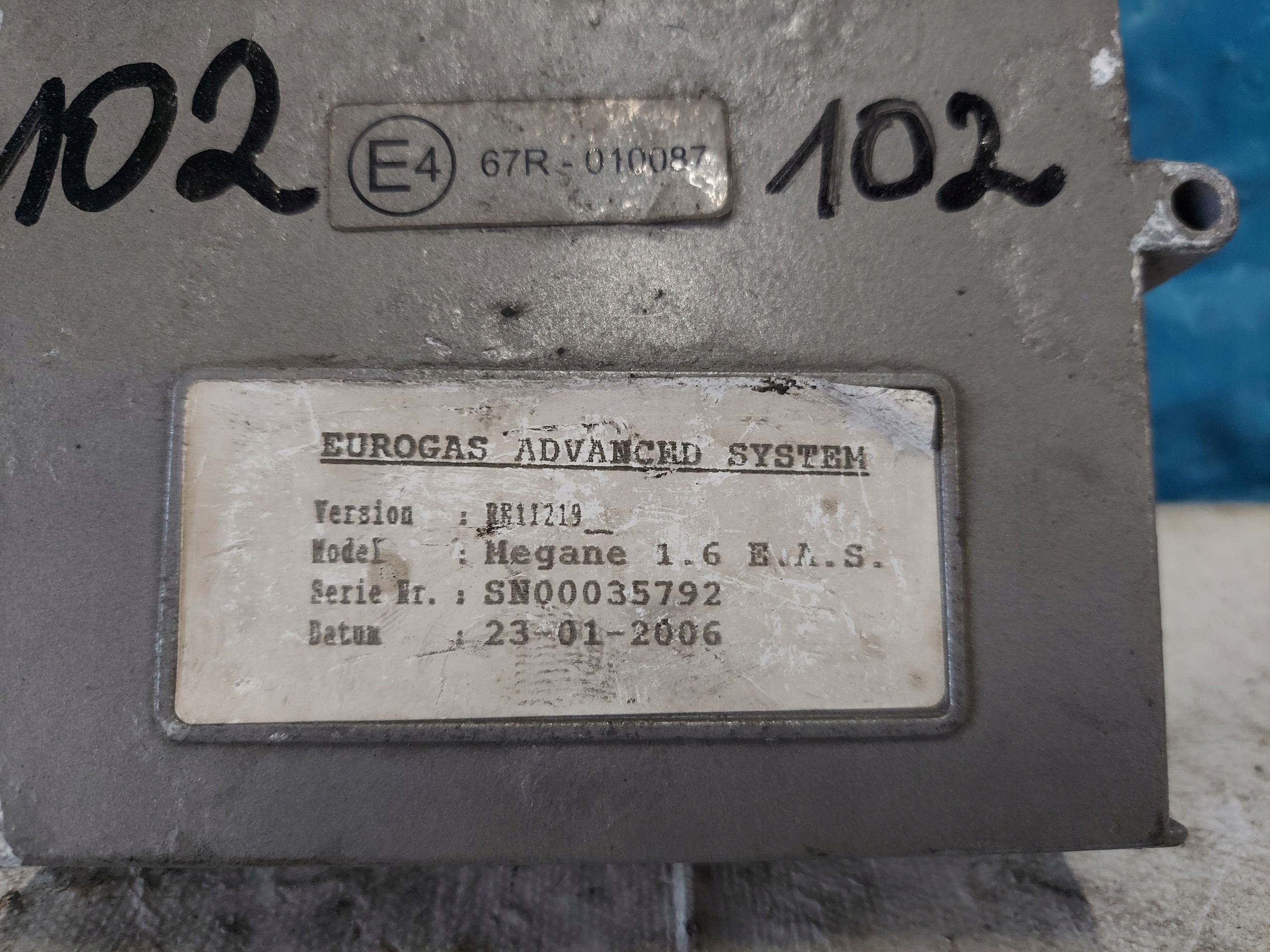 EUROGAS 67R010087 bedienteil LPG