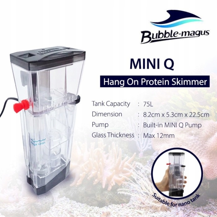 Bubble Magus Mini Q Skimmer odpieniacz wiszący 75l Typ wirnik igłowy