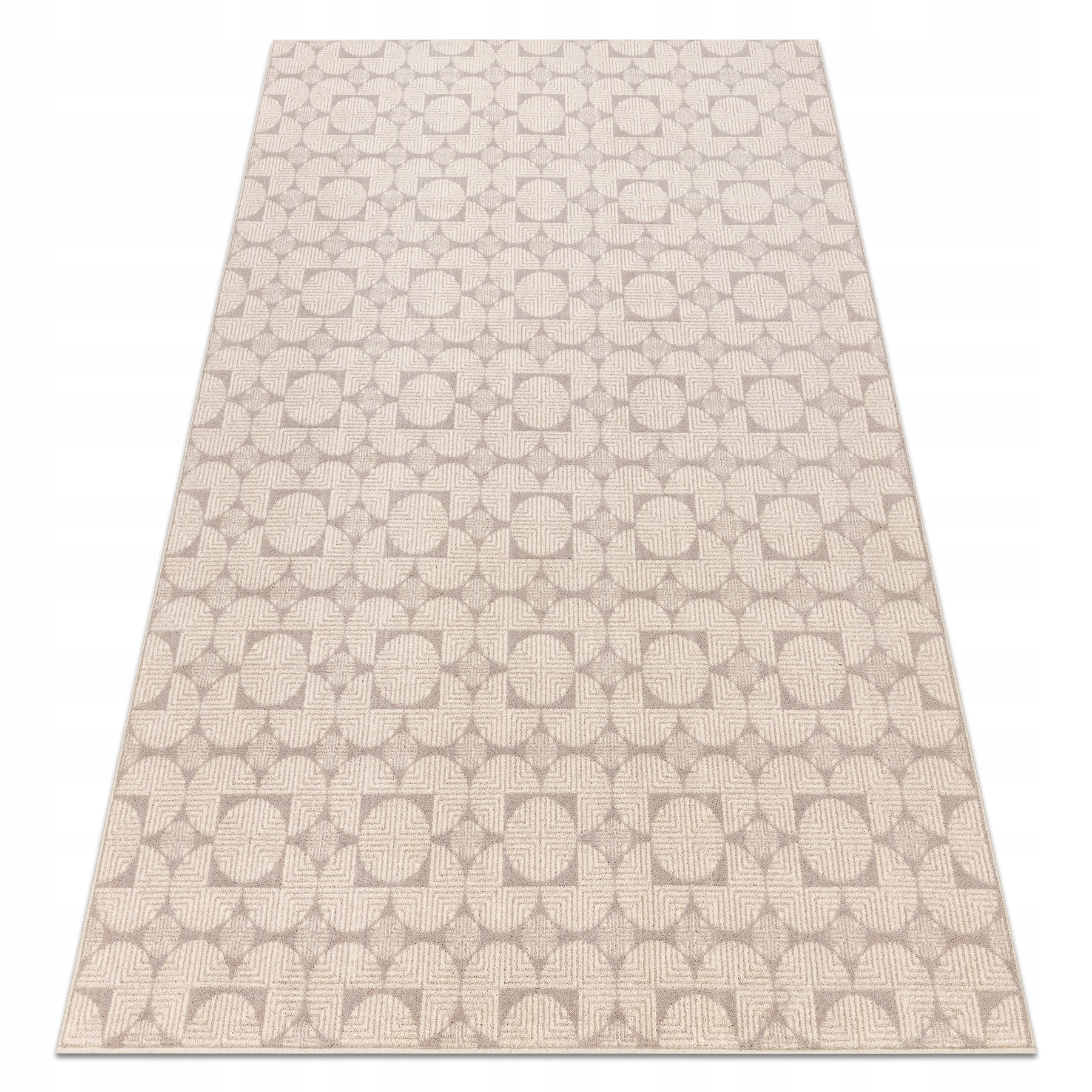 Koberec Exkluzivní Vlna Do Obývacího Pokoje Geometrický béžový 160x230 cm