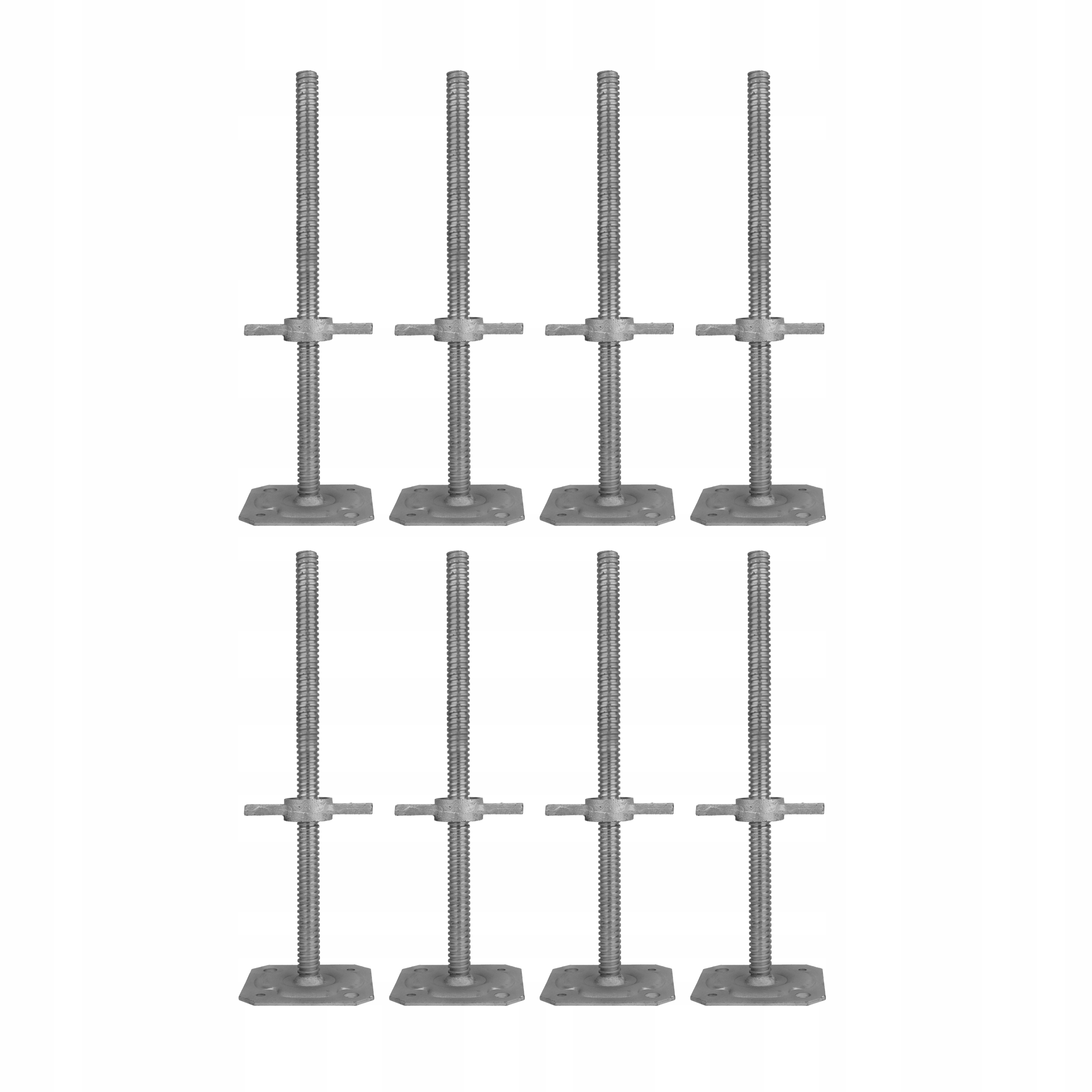 Podstavec pod varšavské lešení fi26mm Pozink 50cm 8 kusů Sada