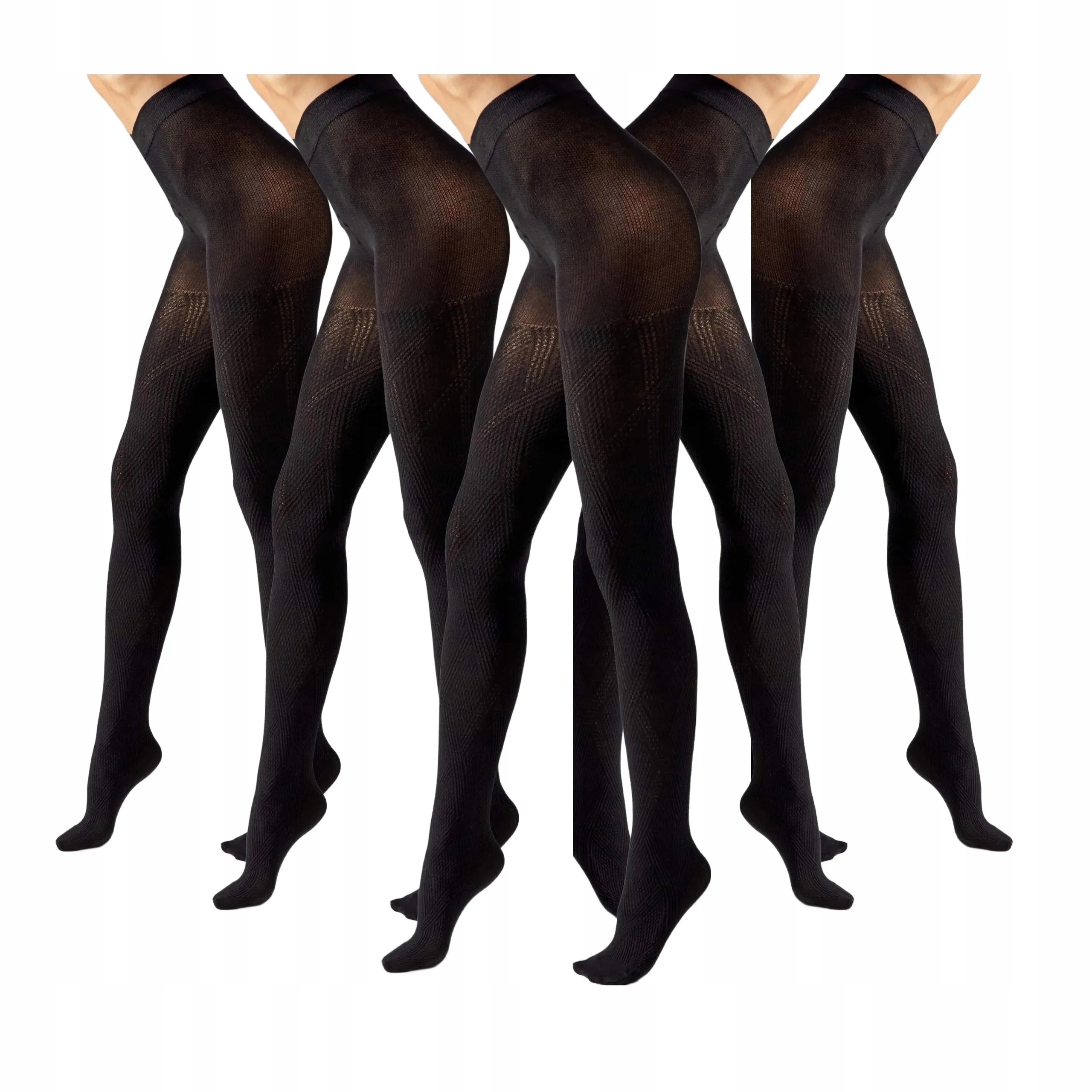 5 párů Punčocháče bavlněné 120 den 1930 Rambi Cottone Legs 5x Černá 2-S