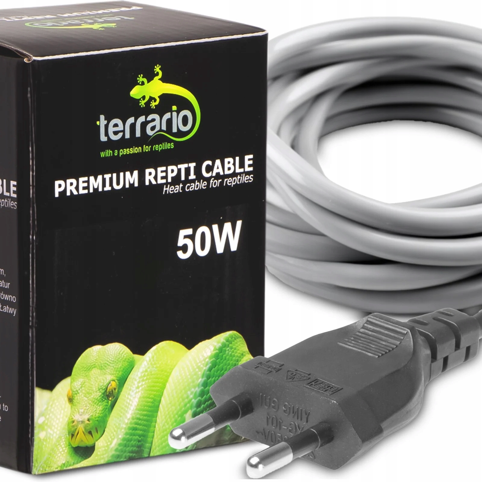 Vodotěsný Topný Kabel Do Terária Pro Plazy, Obojživelníky, Délka 8,5 M