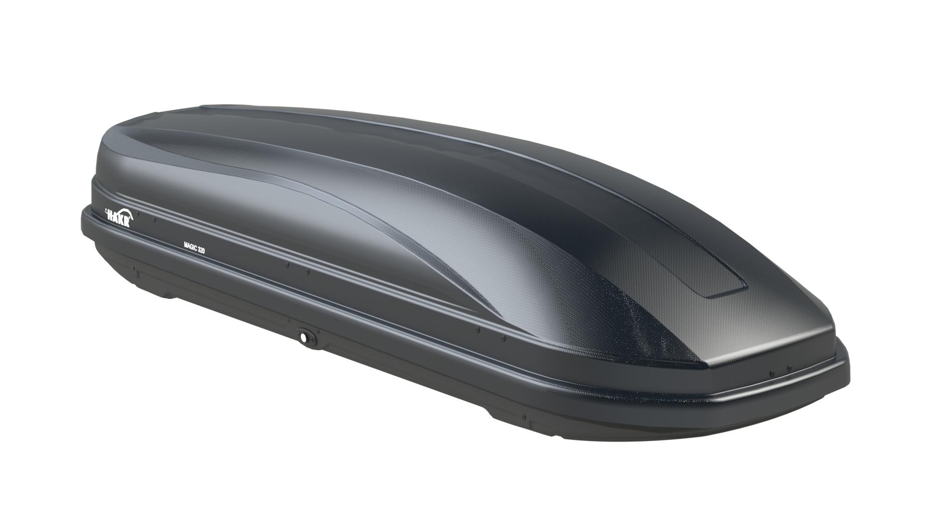 Box Dachowy Bagażnik Hakr Magic 320 Litrów Czarny Carbon 185 x 60 x 42