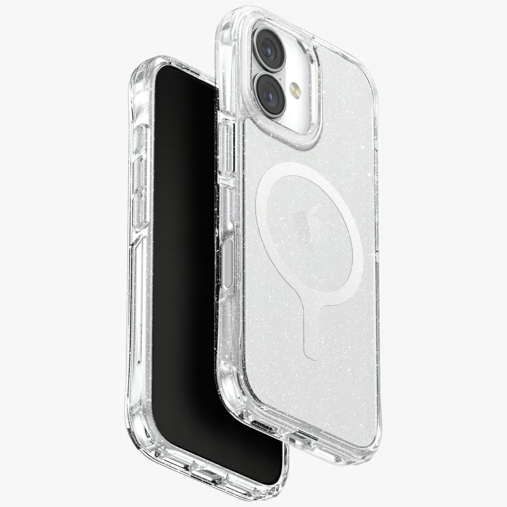 Pouzdro pro iPhone 17 Uniq LifePro Xtreme Magclick, průsvitné, brokátové