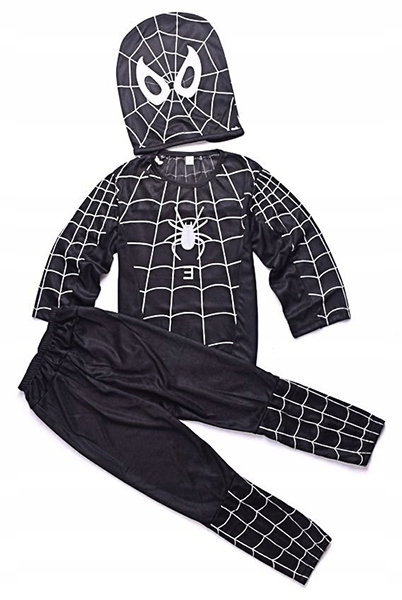 STRÓJ CZARNY SPIDERMAN CZŁOWIEK PAJĄK 3W1 110/122 Marka inna marka