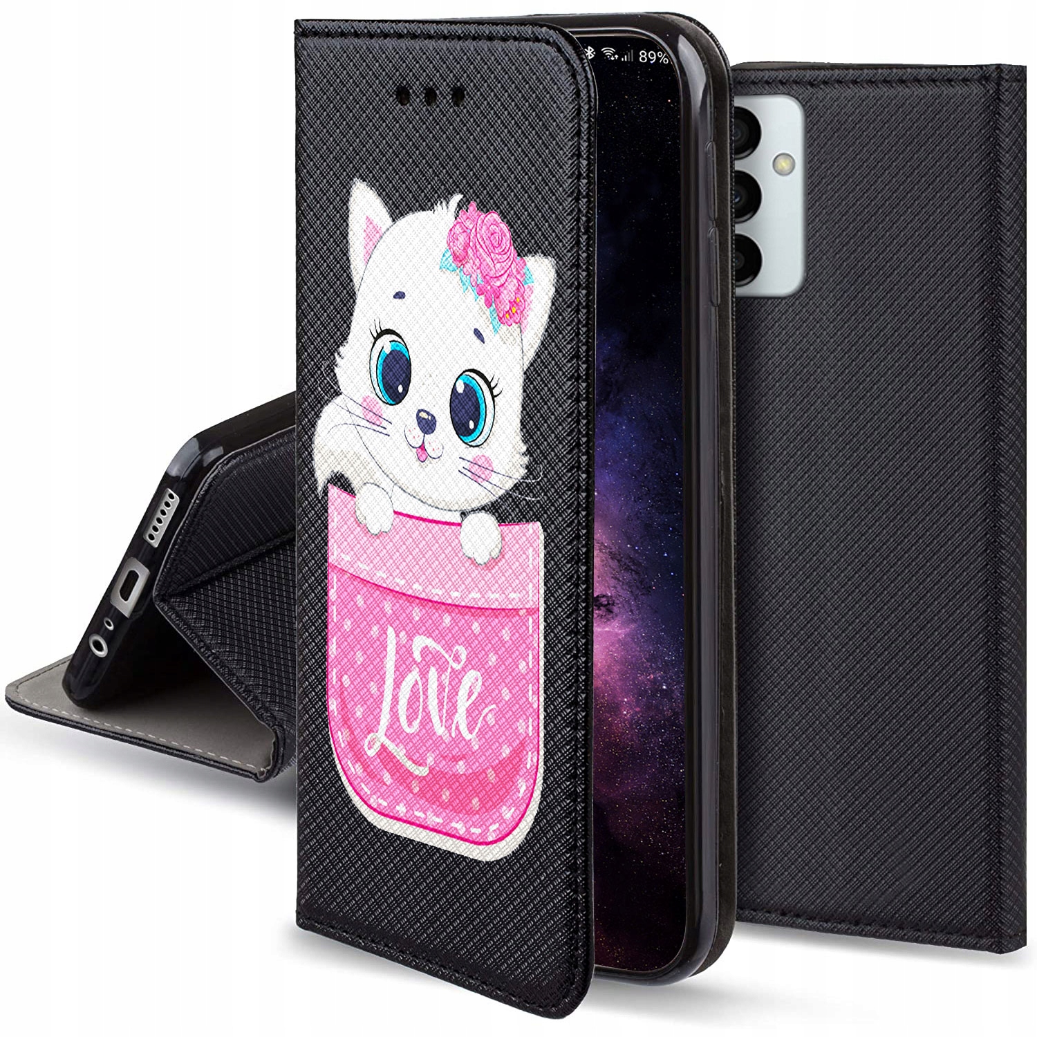 

Etui Magnet Kotek do Samsung Galaxy M23 5G Szkło