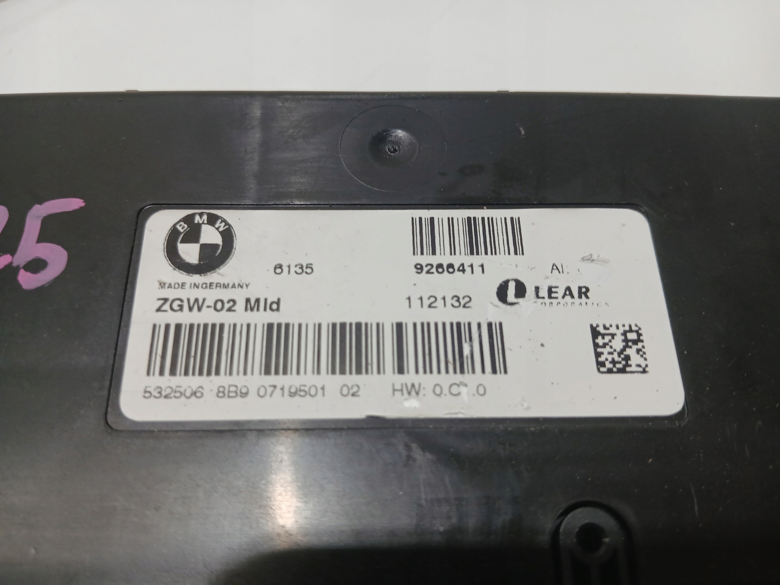 BMW X3 F25 module control unit ZGW OE 9266411