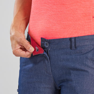 Spodnie trekkingowe damskie Forclaz Travel 100 2 w 1 Linia plus size (duże rozmiary)