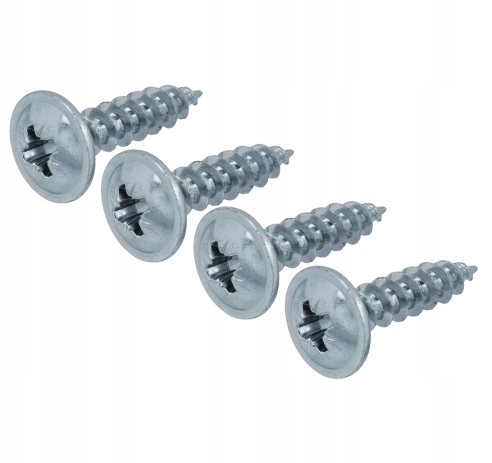 Šrouby 4,0 x 45 mm kalené pro unixové dřevo, pozink, bílá barva