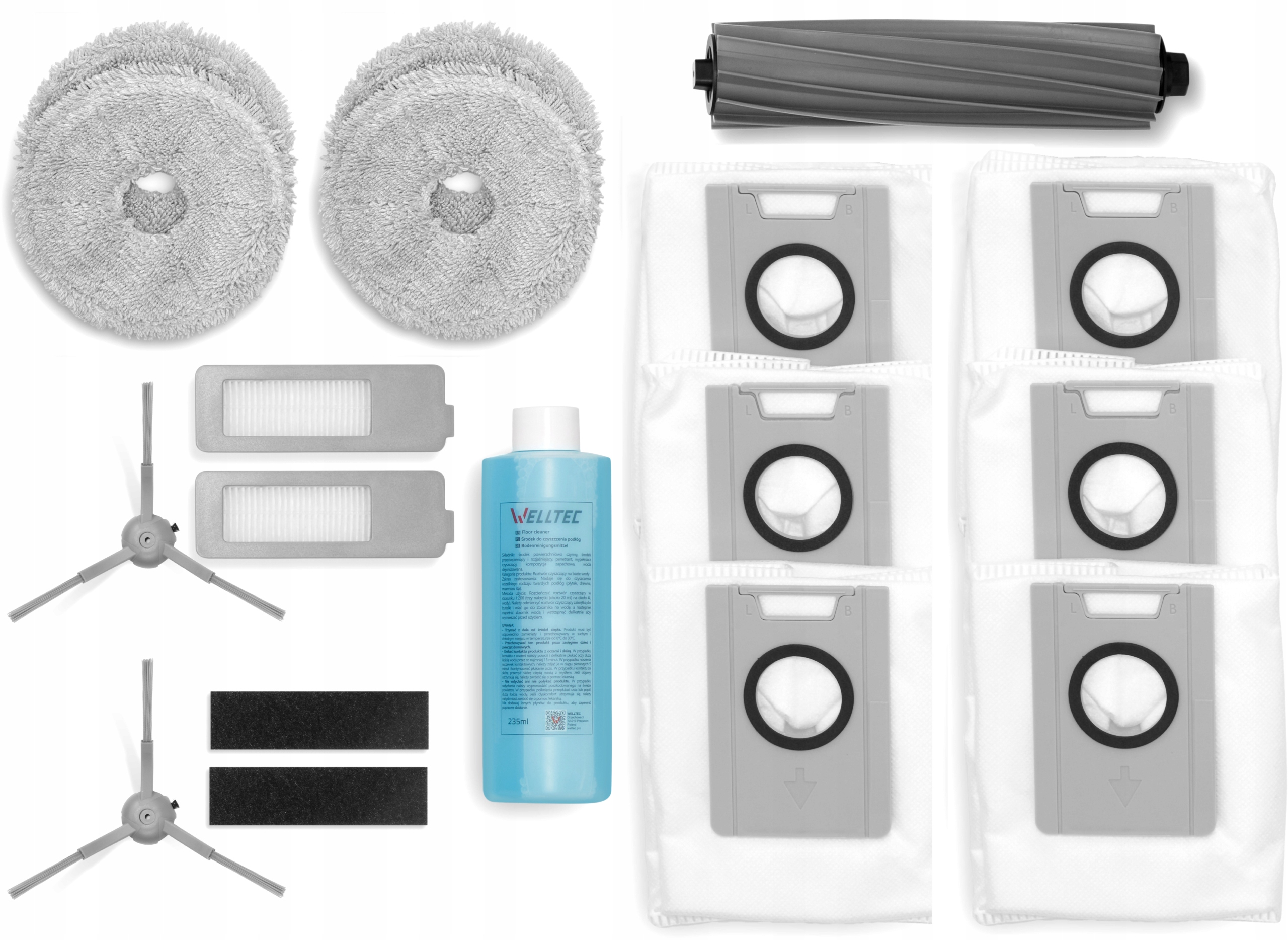 AKCESORIA DO ROBOTA WELLTEC R10 - SZCZOTKI + FILTRY + WORKI + ŚCIERKI