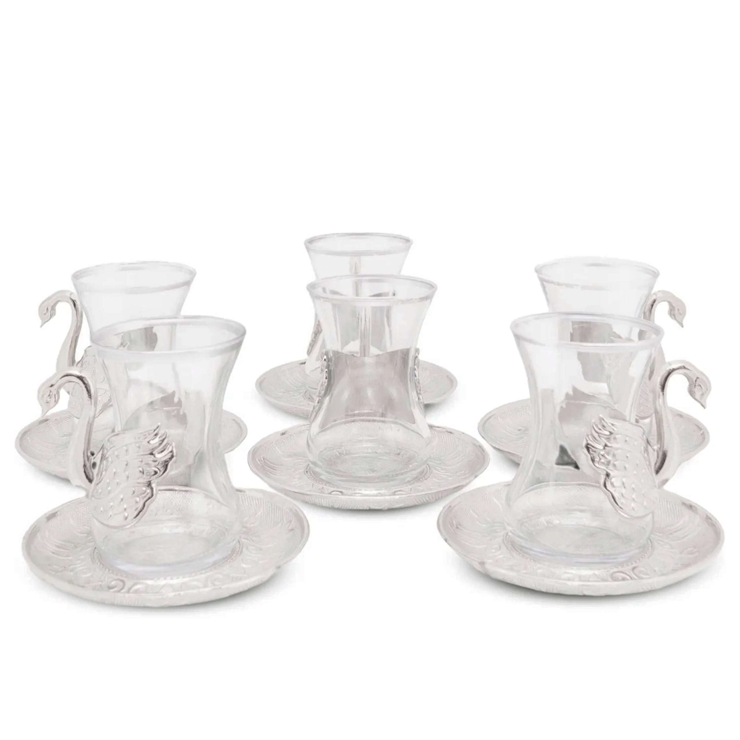 Poháre Set Na Čaj A Kávu Turecké Tulipány S Labuťou Elegantné