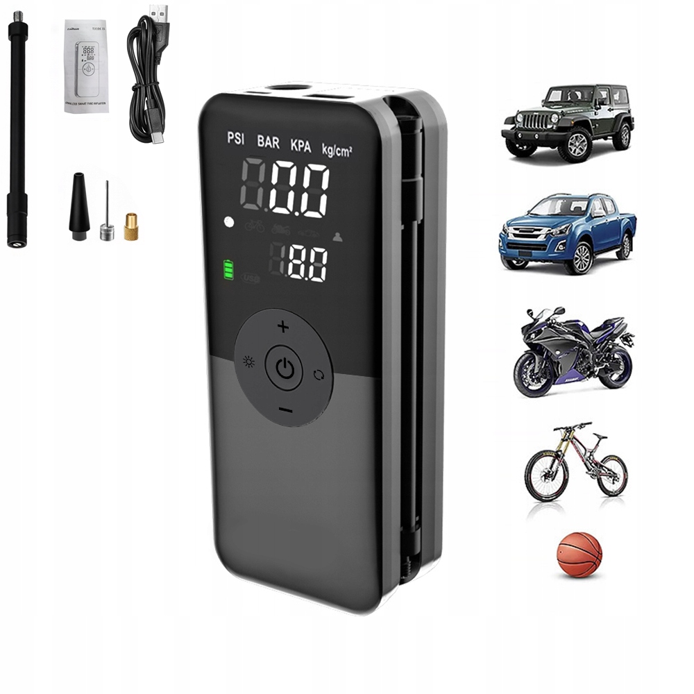Kompresorová elektrická pumpa bezdrátová powerbanka pro 150 Psi 5200 mAh