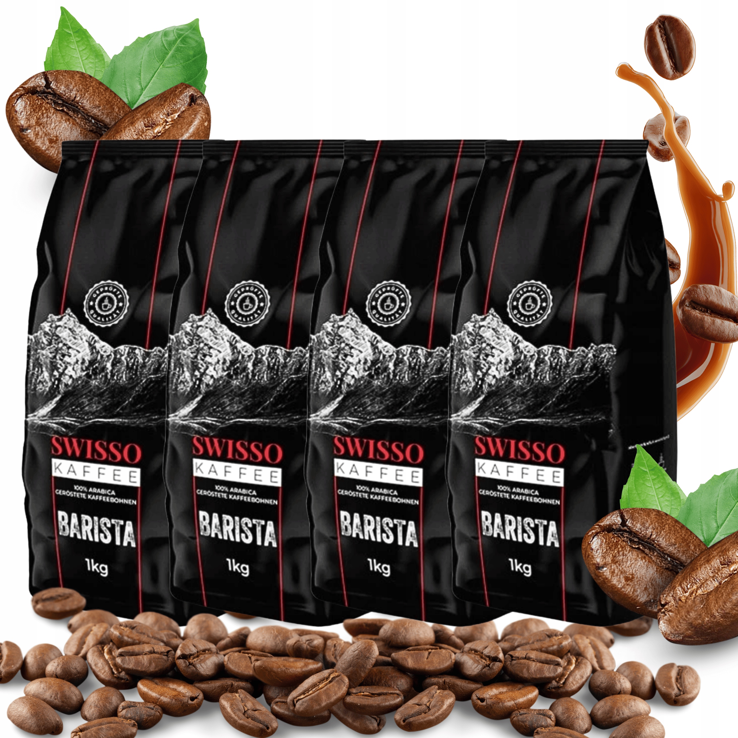 Levně Swisso Kaffee Barista 100% Arabica Exclusive Premium Káva 4x1kg