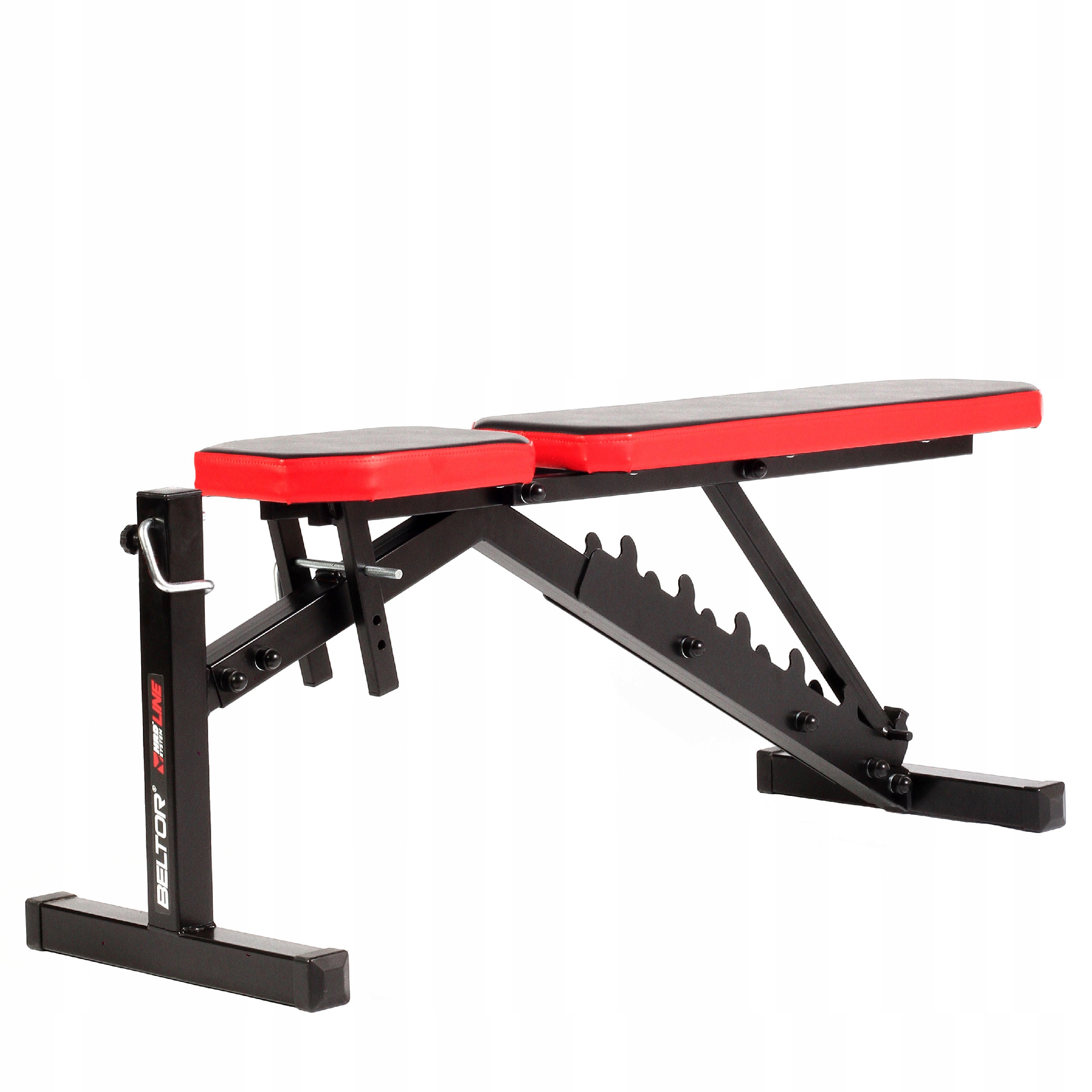 BELTOR ZESTAW ŁAWKA REGULOWANA TRENINGOWA CZERWONA + STOJAKI REGULOWANE Kod producenta lawka+stojaki