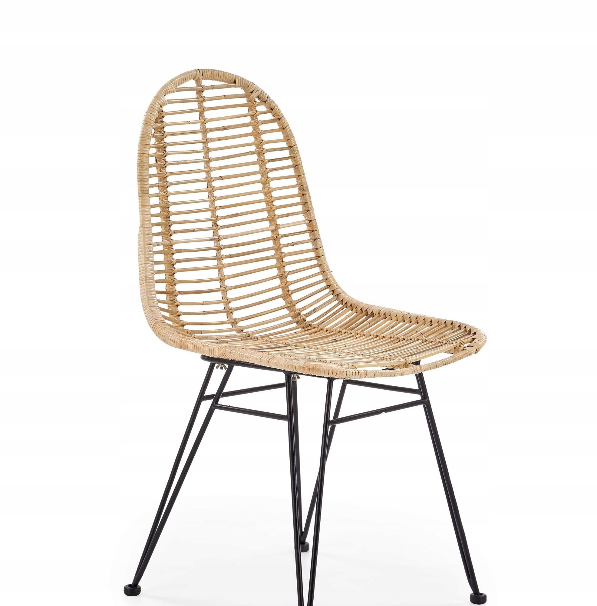 Pletená ratanová stolička K-337 Halmar Prírodná, na terasu, do záhrady