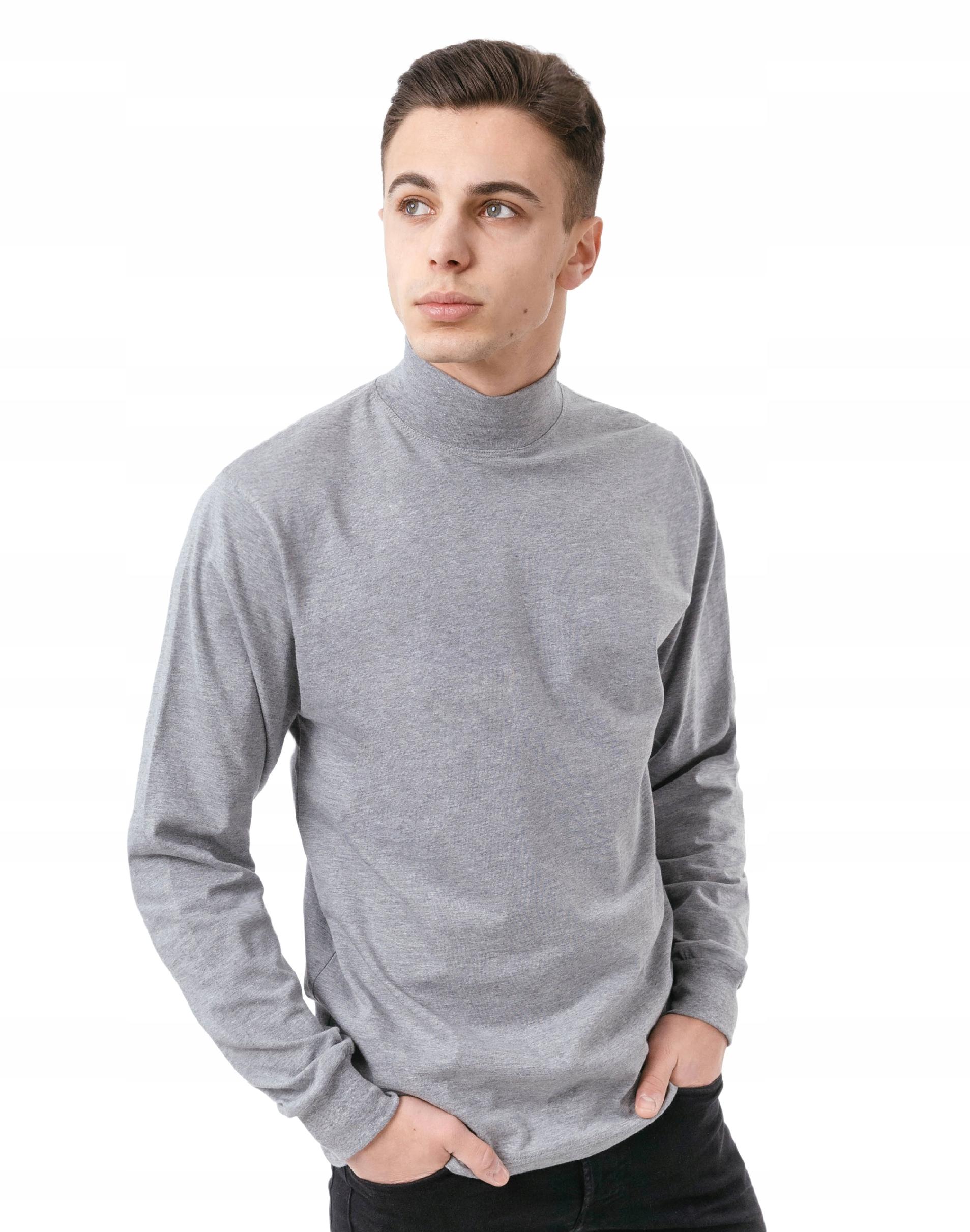 

Półgolf męski cienki sweter golf Adam 6XL mel/jasn