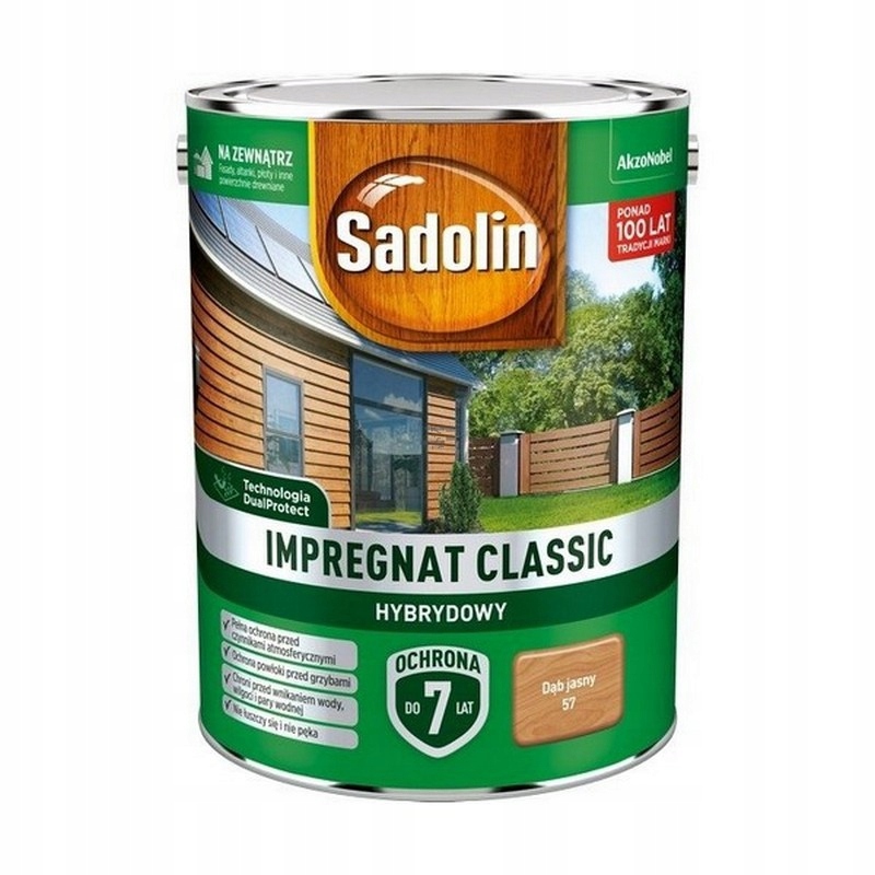Impregnát na dřevo Sadolin Classic hybridní Dub světlý 4,5L