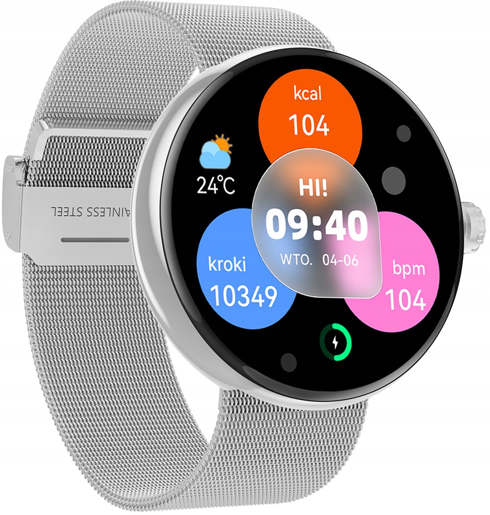 Smartwatch Forever Forevive 5 SB-365 Srebrny