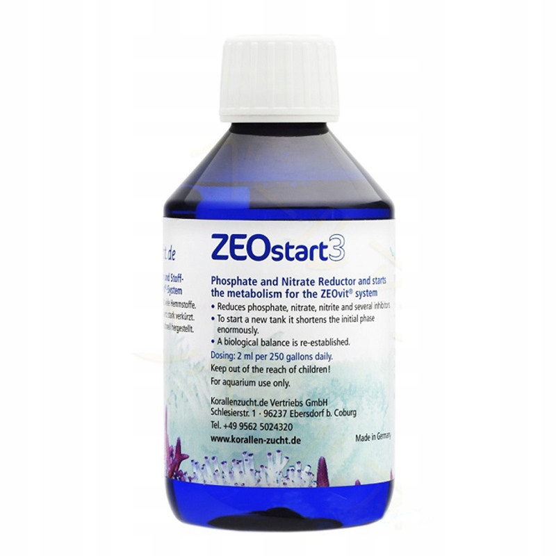 Korallen Zucht Zeostart 3 100 ML Reduktor Fosfátů A Dusičnanů NO3 PO4