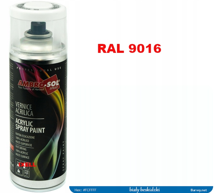 

Lakier Spray Biały Ral 9016 Połysk Ambrosol 1233