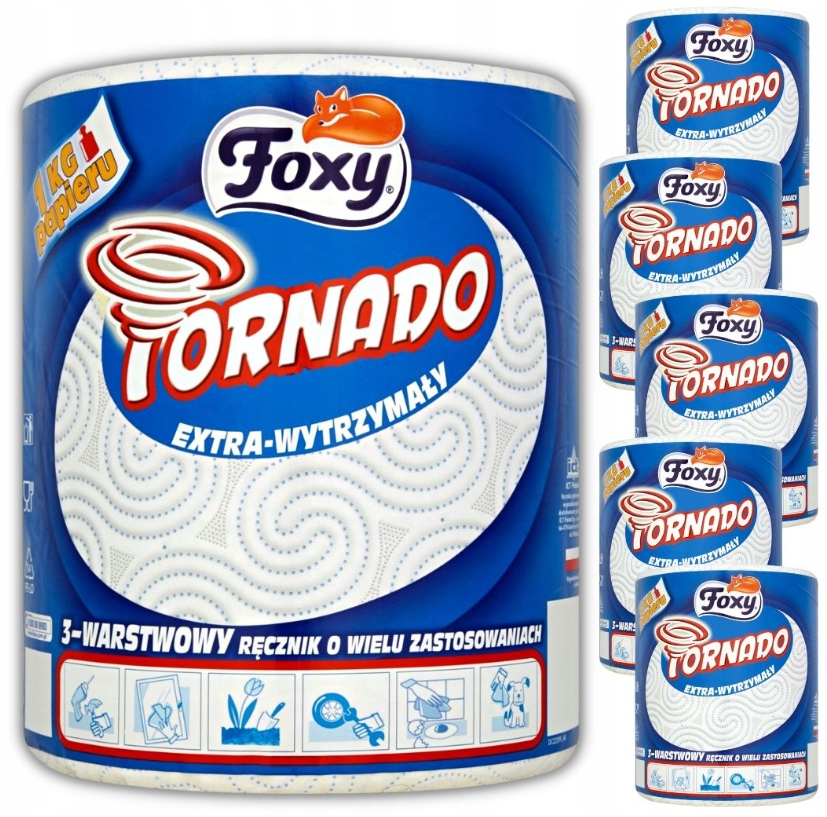 

Foxy Tornado Ręcznik kuchenny papierowy 3 Warstwy