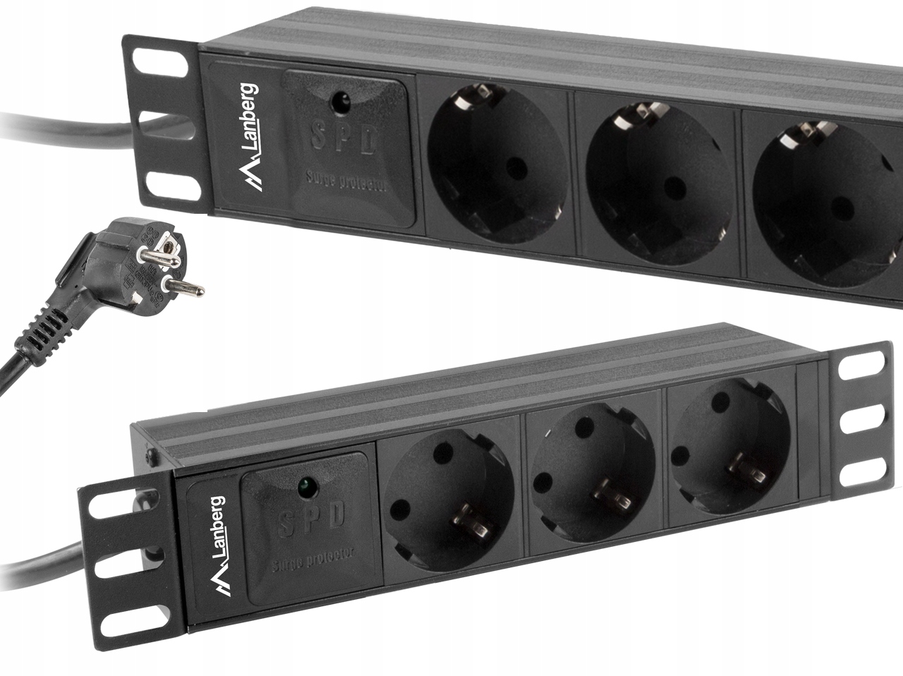

Listwa Zasilająca Rack 10'' 1U 10A 3X 230V 2M C14