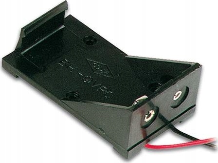 

Koszyk baterii na 1 baterię 9V przewody otwarty