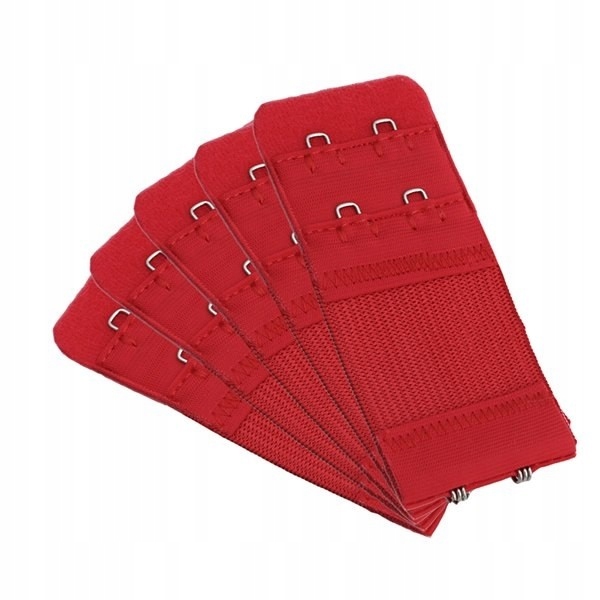 

Przedłużka do biustonosza z gumką 2 rzędy Czerwony