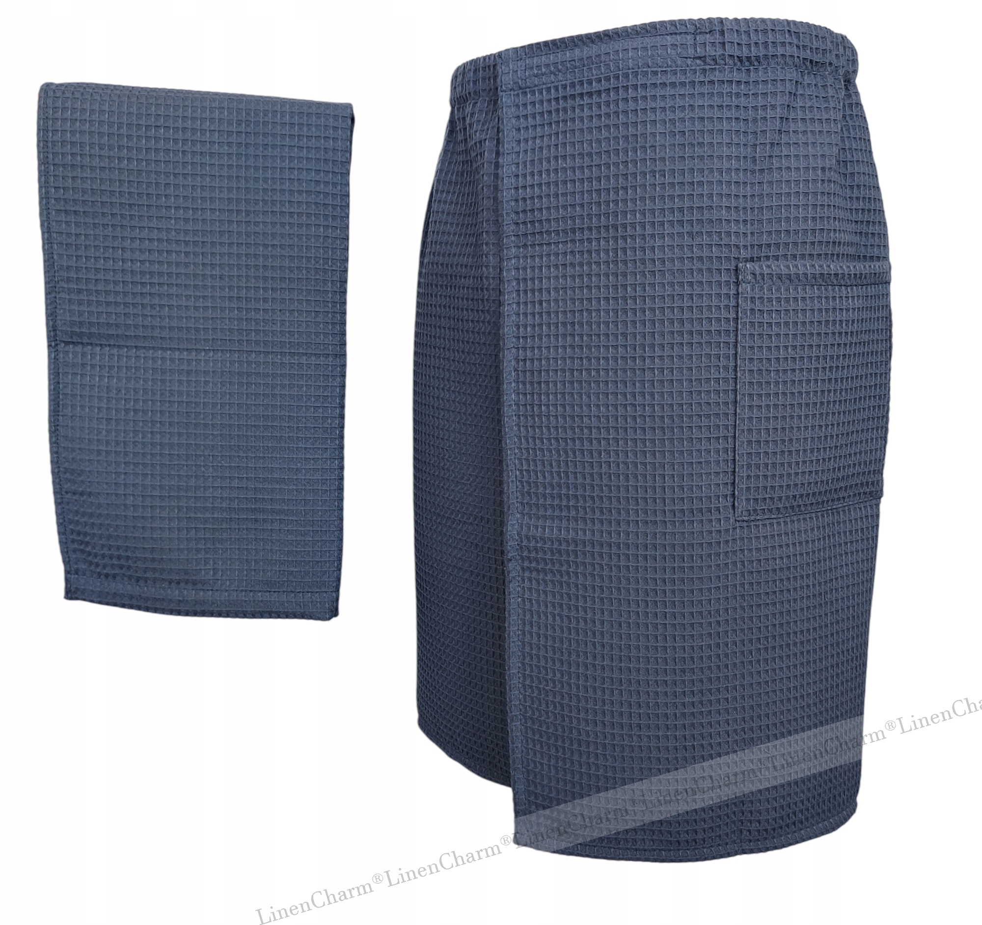 Pánský Set Kilt Ručník Do Sauny Na Bazén Bavlna 100% Antracit XL/2XL