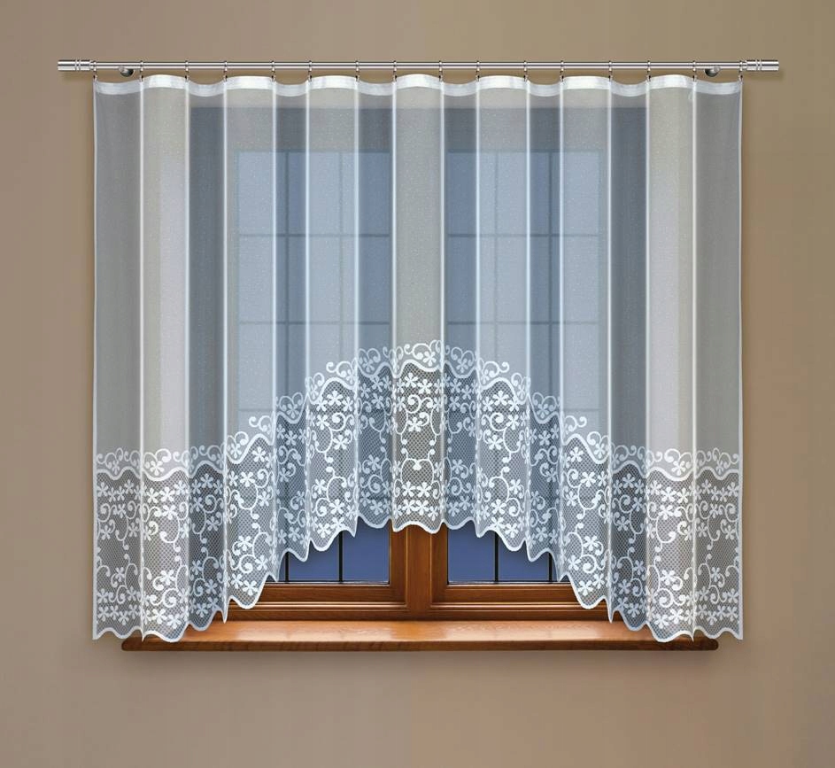 Firana Żakard W Łuk Z Taśmą Polski PRODUCENT160X500 345943