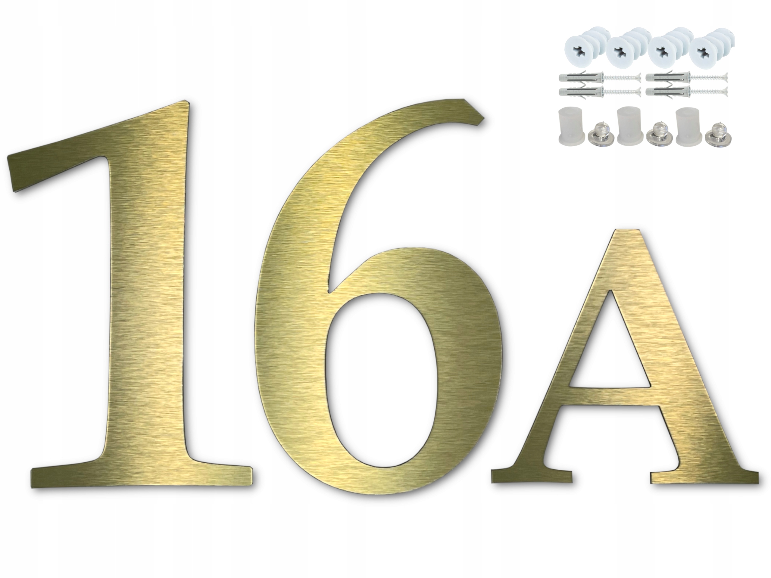 

Cyfry na dom numer domu 30cm aluminium złote 3d