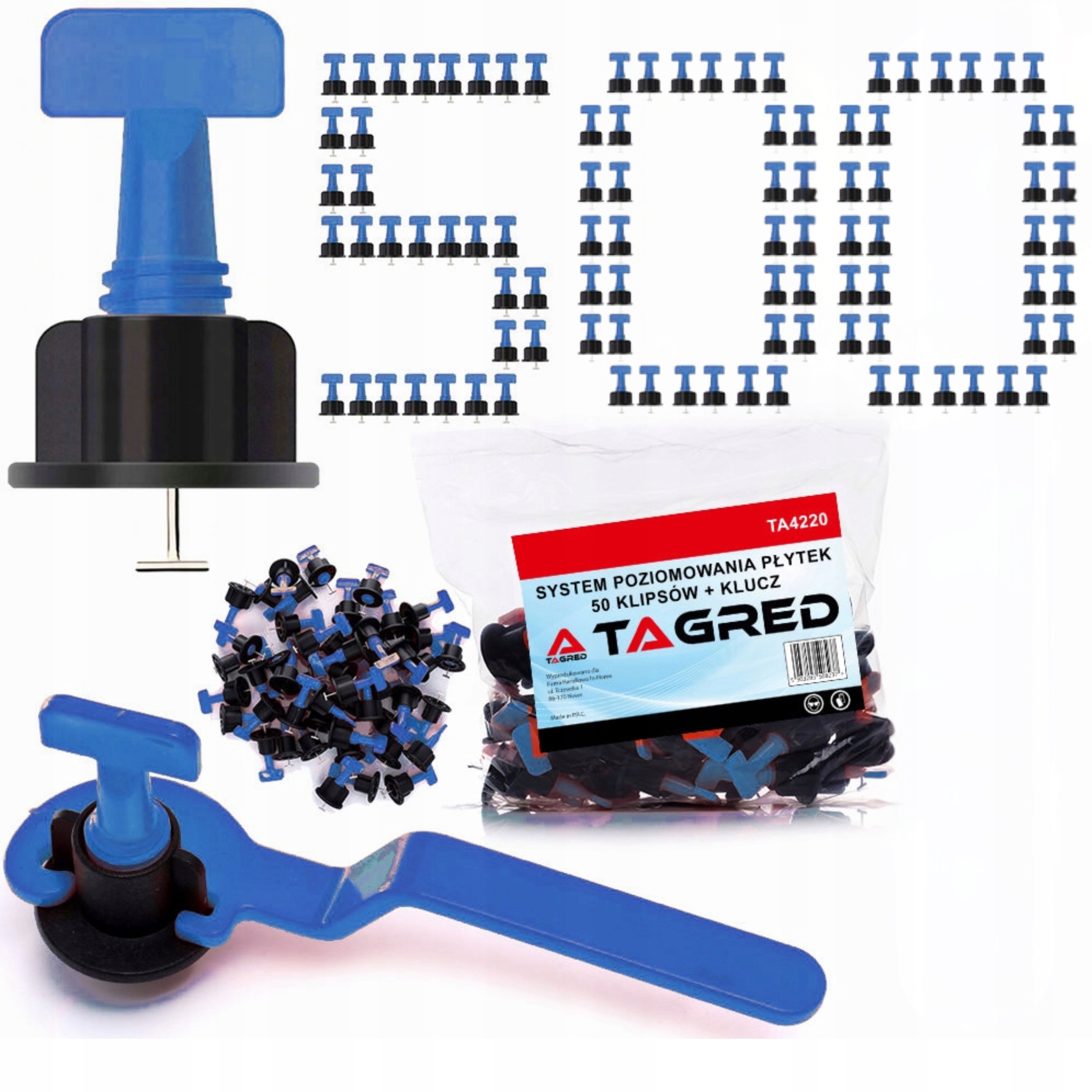 Systém Vyrovnávání Dlaždic 50 Ks x 10 Opakovaně Použitelných Klínů Klipy