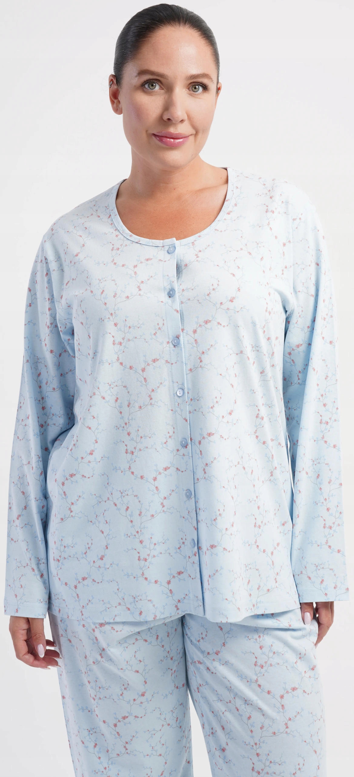 piżama bawełniana rozpinana czysta bawełna 48 50 2XL