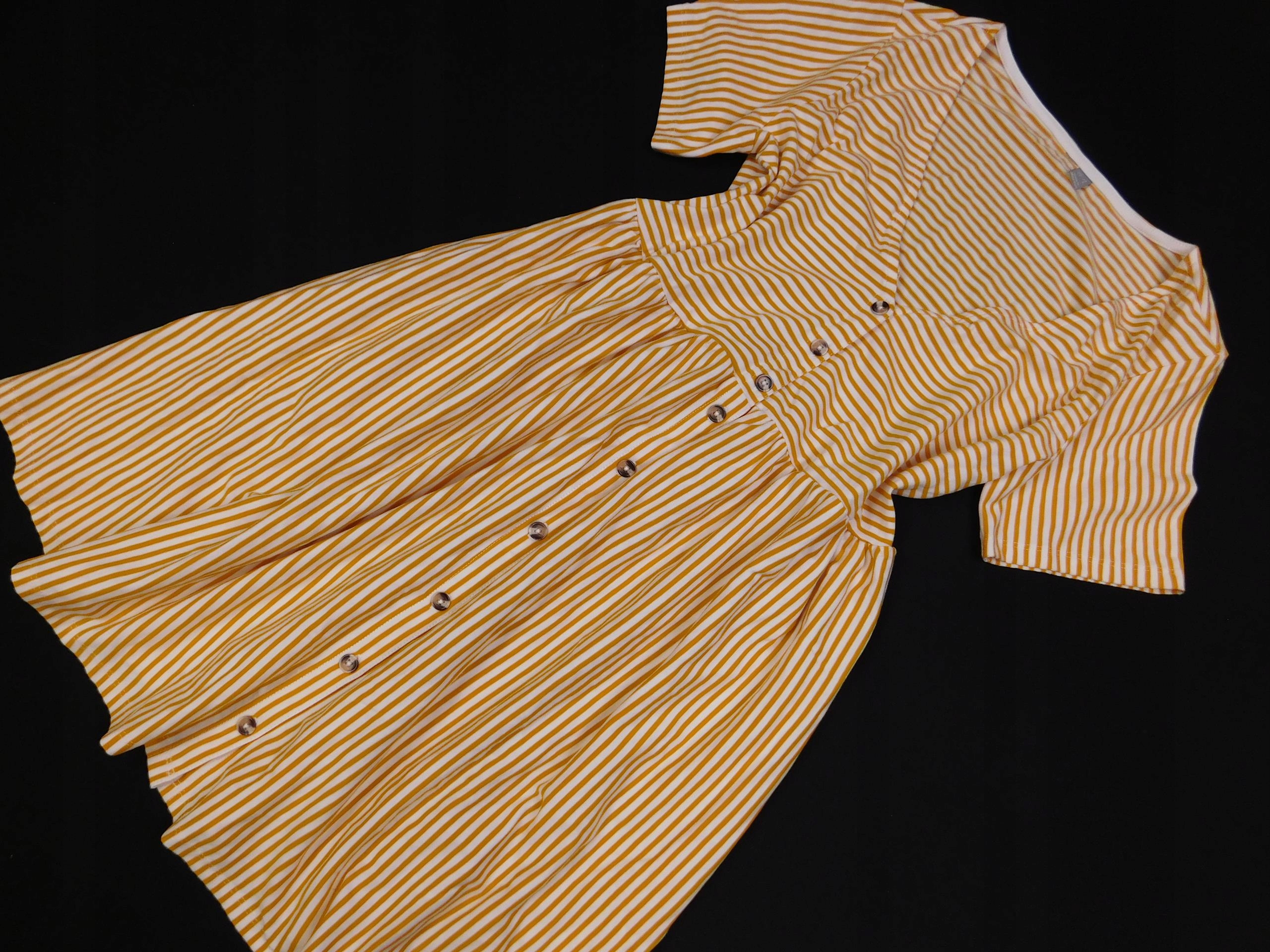 XAS175 SUKIENKA w paseczki Z GUZIKAMI _ 40