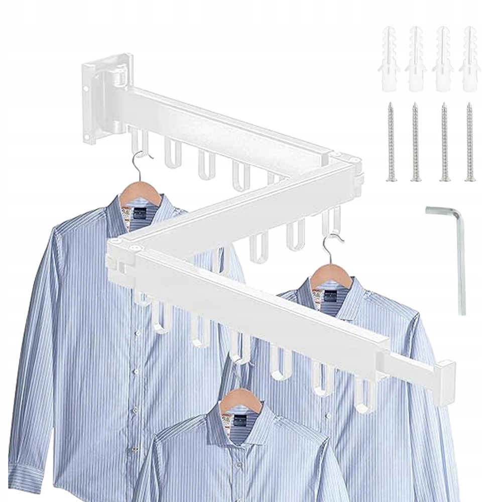 Skládací Tyč Na Oblečení, Montáž Na Stěnu, Sušák Na Oblečení