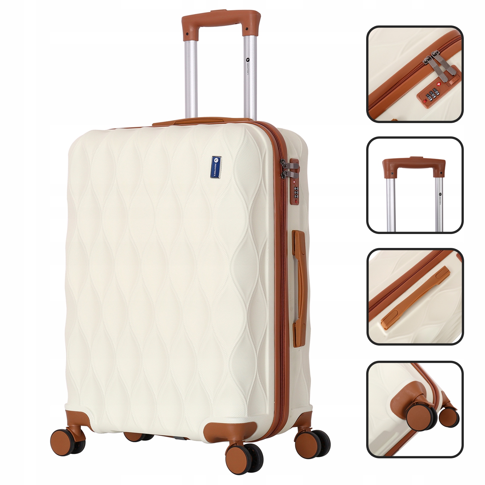 WALIZKA PODRÓŻNA DUŻA ŚREDNIA KABINOWA BAGAŻ TORBA ABS Pojemność 40 l