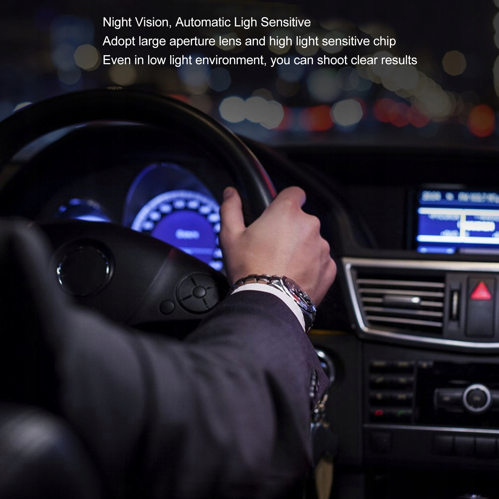 HD automobilinė kamera su naktiniu matymu ir cikliniu įrašymu VJ