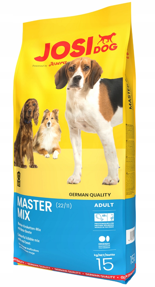 Levně Josera JosiDog Adult Master Mix Suché krmivo pro psa 15 kg drůbež