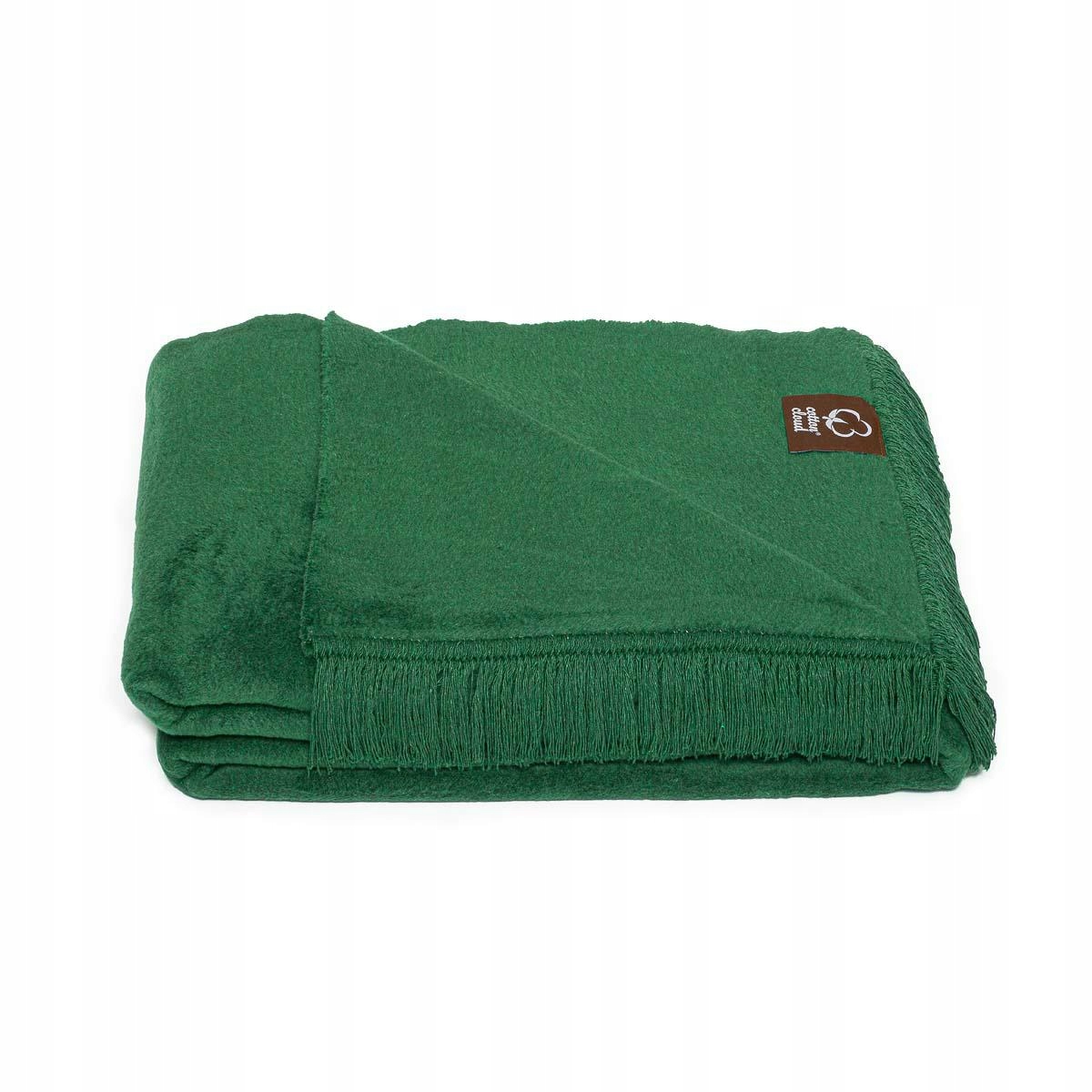 Akrylová bavlněná deka 150x200 tmavě zelená, přehoz pléd