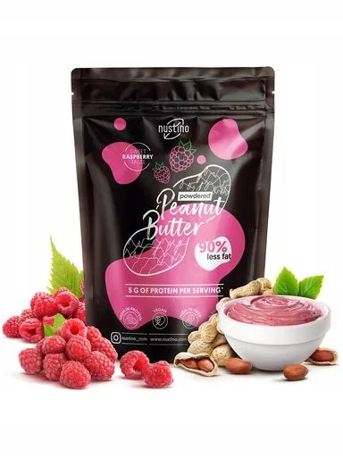 2x Nustino – Arašídový Krém v prášku – Malina (bez přidaného cukru) 400 g