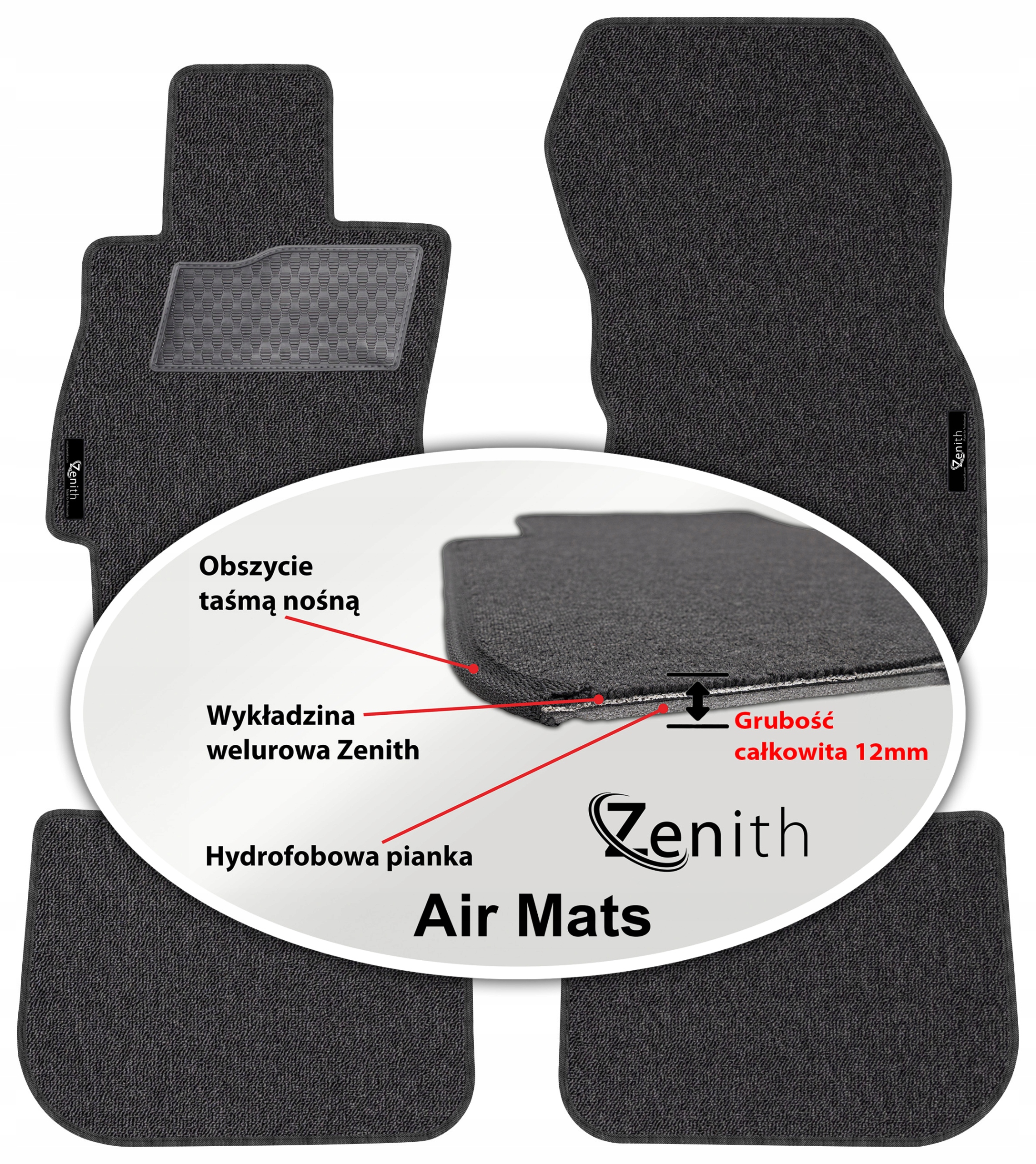 Subaru Legacy V 2009-2014 Velúrové koberčeky do auta Zenith Air Mats