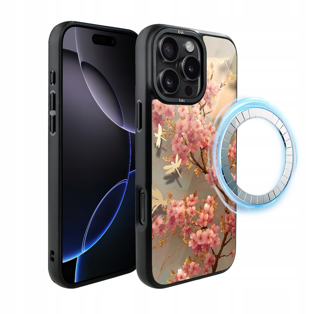 Pouzdro pro iPhone 16 Pro Ibizu DropGuard Matt s MagSafe, Tanec sakury