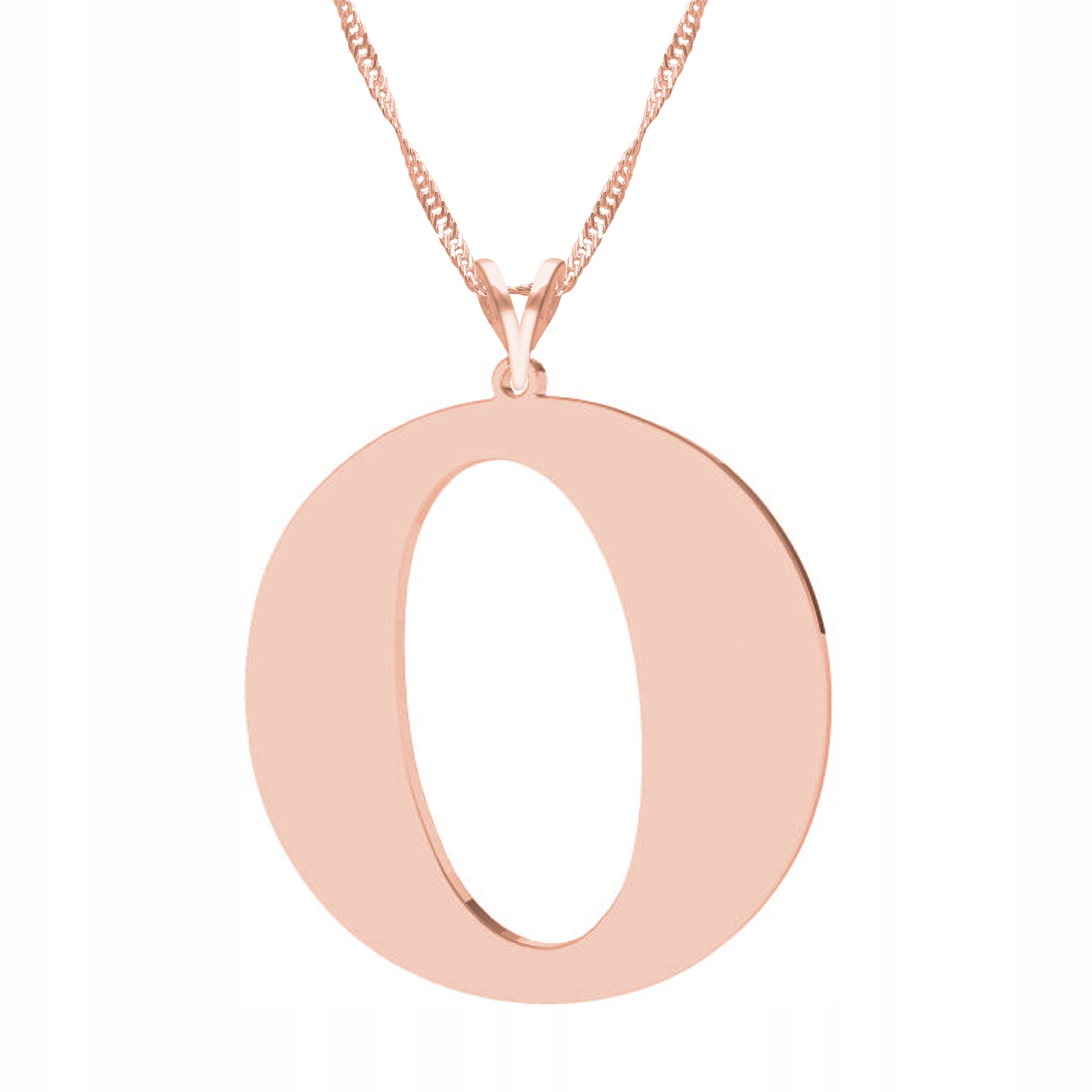 Řetízek zlatý náhrdelník 925 Velké písmeno O