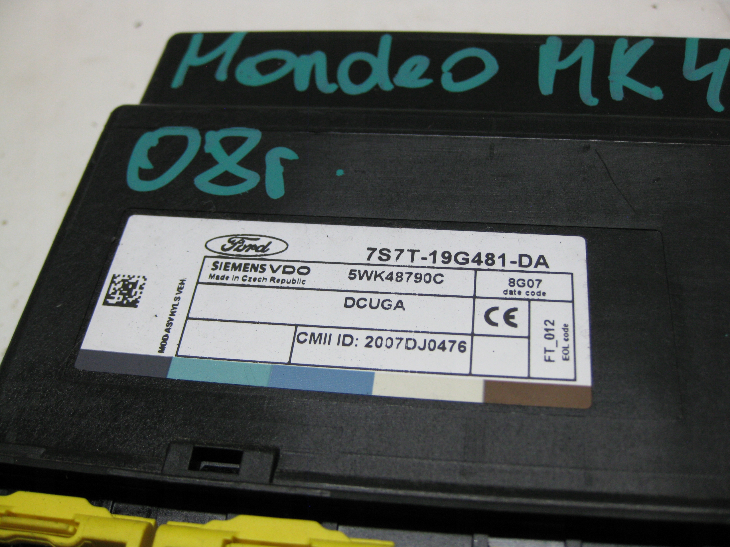 FORD MONDEO MK4 KOMBI 08R Unité commande confort 7S7T-19G481-DA