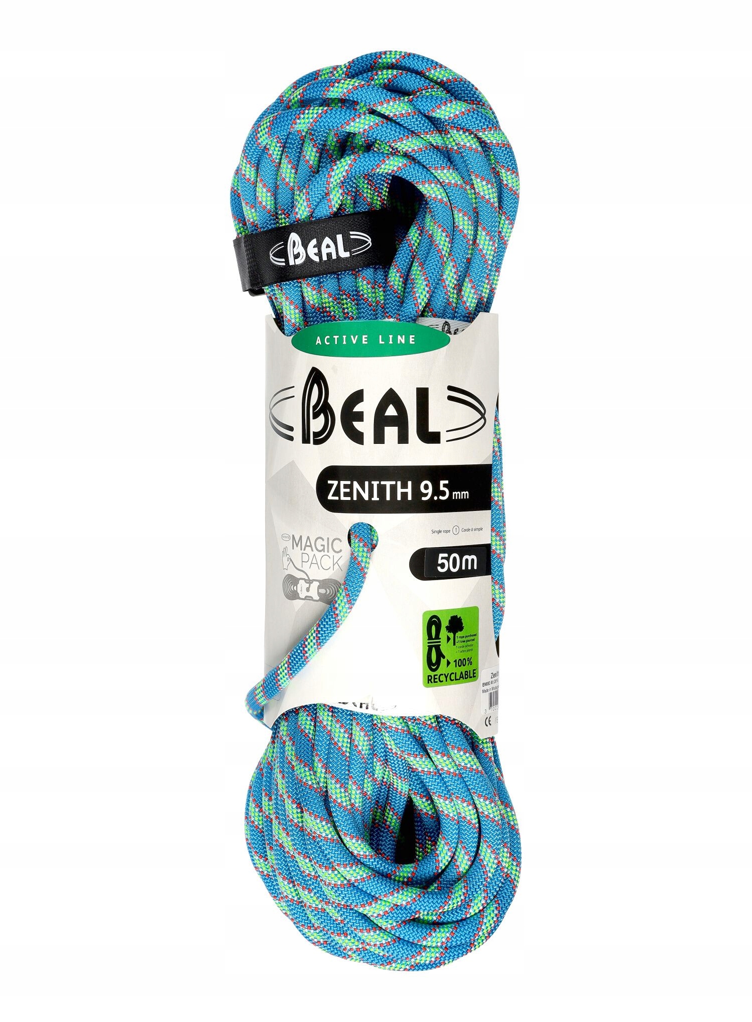 Lezecké lano Beal Zenith 9,5 mm 50 m modré