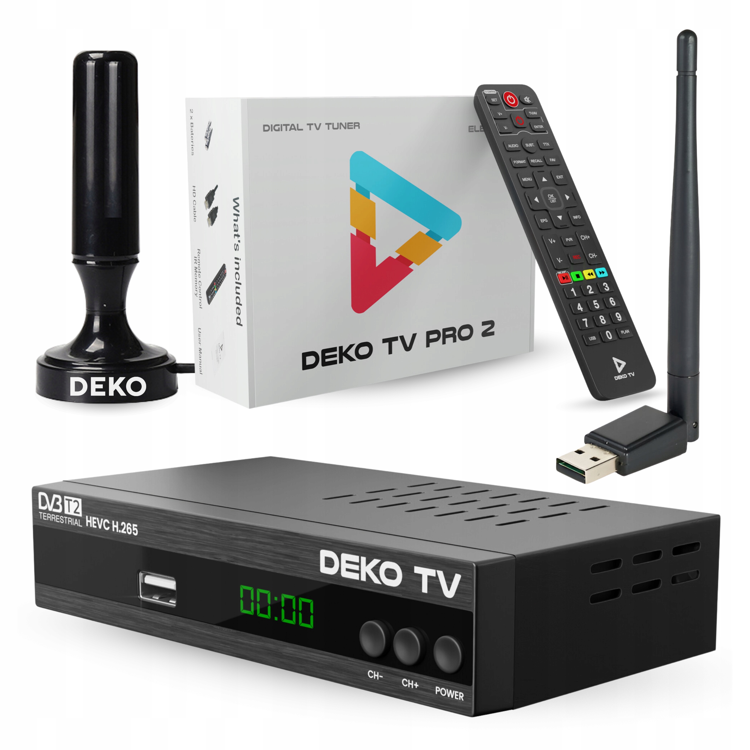 Tunerový dekodér pozemnej Tv DVBT2 Dvbt 2 Dvb T2 výkonná izbová anténa Wifi