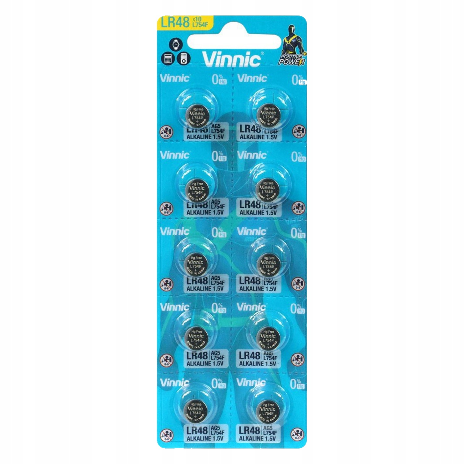 Bateria Vinnic AG5 L754 1,5V blister 10 szt.