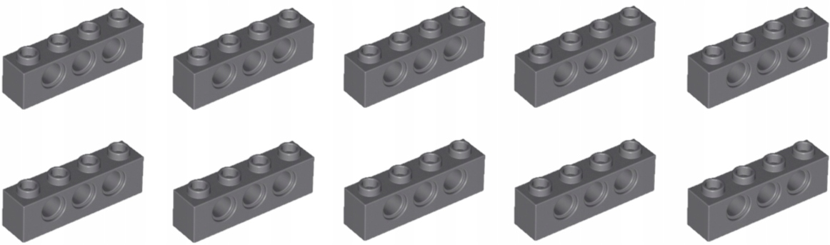 

Lego Technic 1x4 Ciemny Szary 3701 4213607 10szt